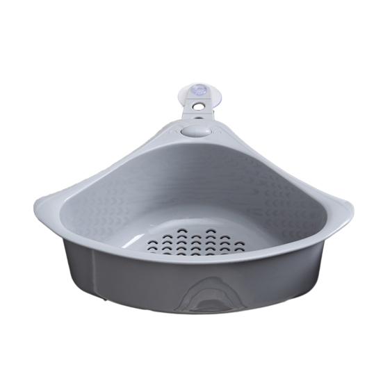 Triangular Sink Drill Basket Easy To Install Drain Rack Fruit Vegetable Washing Drain Rack for Kitchen Garbage