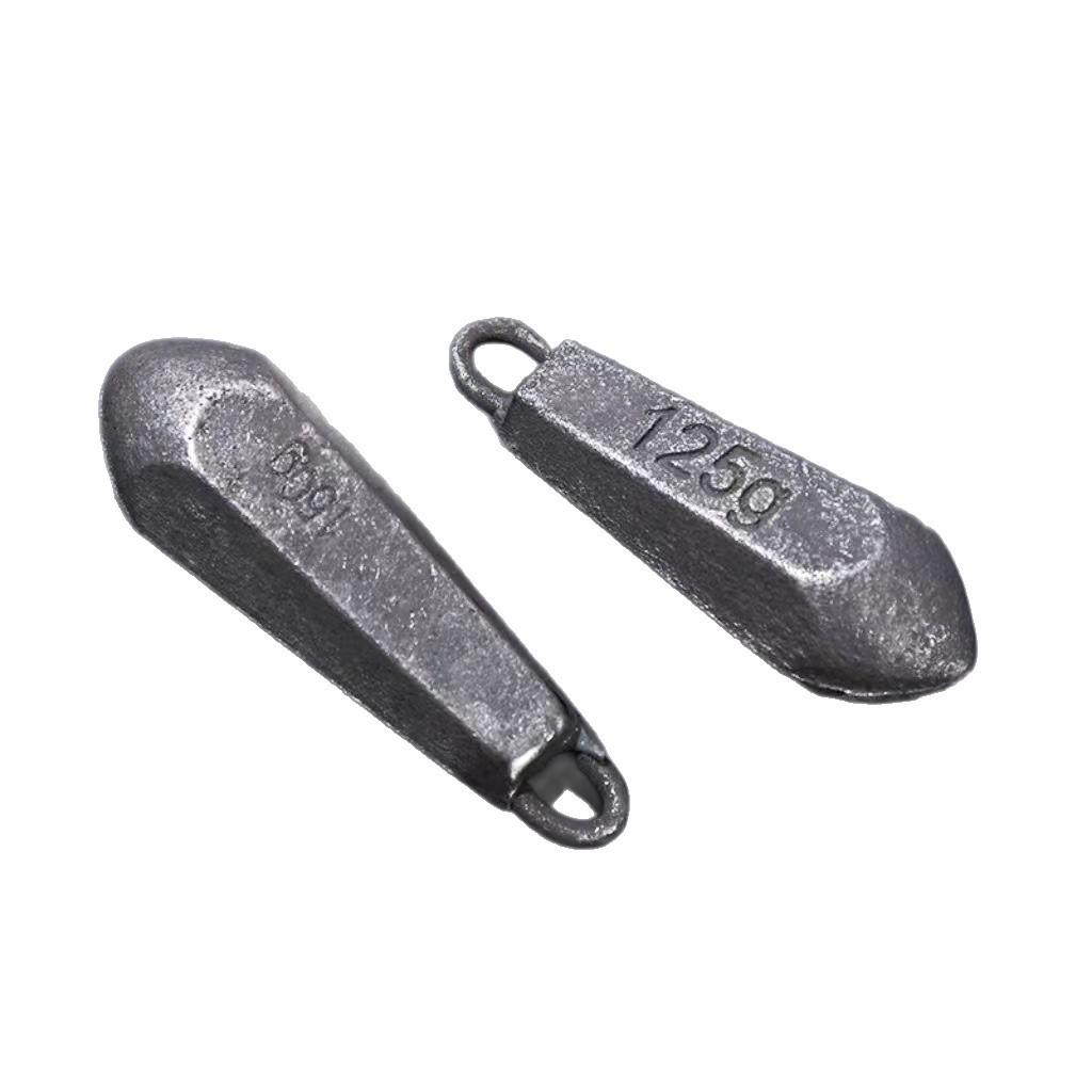 Eco-friendly Hexagonal Iron Sinker with Ring for Sea Fishing - Long Cast Iron Counterweight Block with Hanging Ring Fishing Lure.
