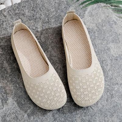 Summer New Sandals Mesh Breathable Women's Shoes Anti Slip Black Work Shoes Comfortable Casual Single Shoes