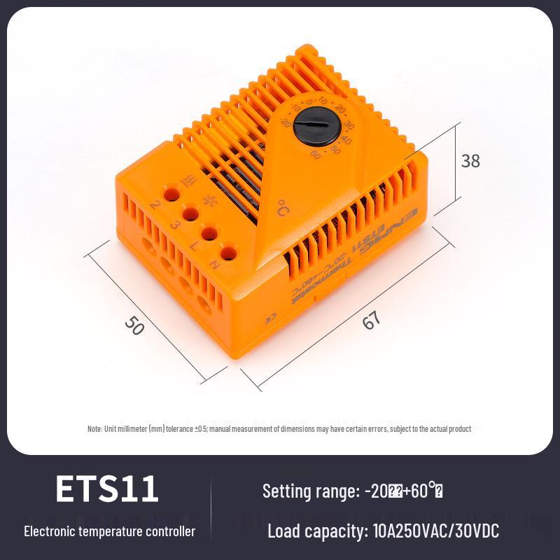 Industrial Climate Control Cabinet: ETS11 Electronic Temperature Controller & Switch for Fan Heater