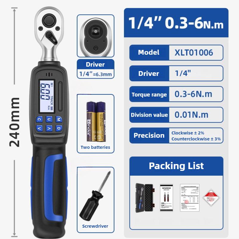 Portable Digital Display Torque Wrench High Precision Electronic Spanner Adjustable Automobile Repair Power Tool