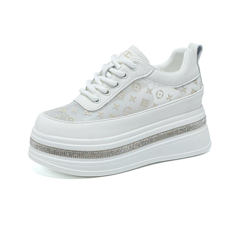 2025 Damen Echtleder Strass Espadrilles: Vielseitige, lässige Frühling/Herbst-Sneaker