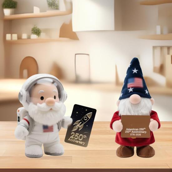 America 250th Anniversary Gnome Ornament Mini Design Portable Decorative Gnome Sculpture with Even Color