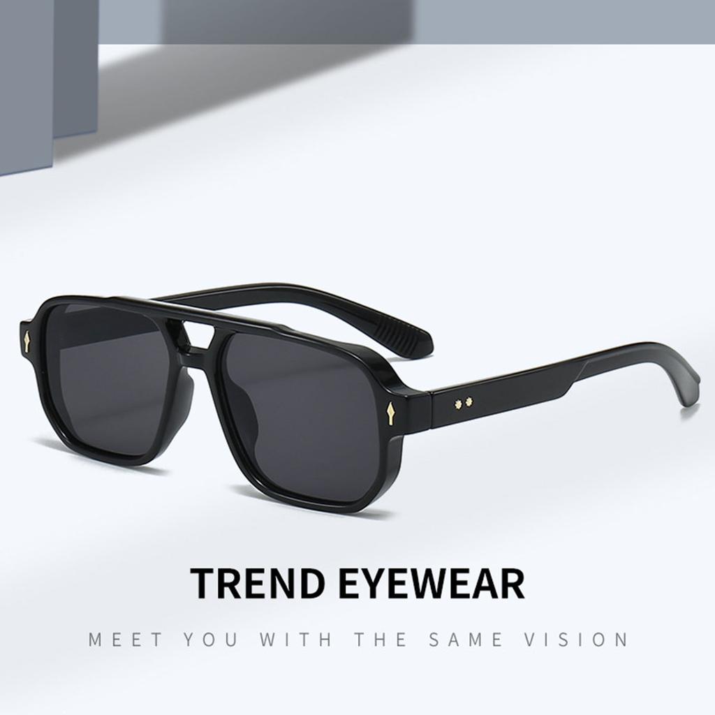 New Fashionable Men's Double Beam Sunglasses, Pilot's Retro Casual Driving Sunglasses, UV Protection