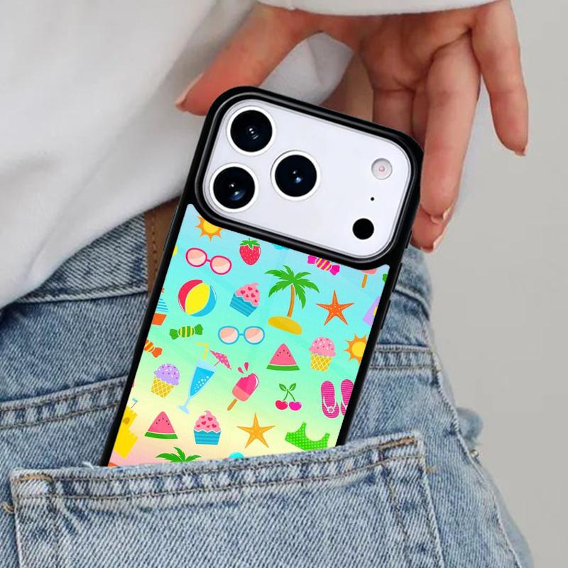 Love Summer Phone Case for iPhone 17ProMax 12 13 14 15 16e 17 Pro Max Plus Air Cover