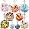 Eevee Acrylic Keychain Anime Cartoon Umbreon Jolteon Leafeon Sylveon Cute Character  Accessory  Backpack Pendant Decoration Gift