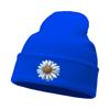 Blue Daisy Print Warm Winter Hats Unisex Knitted Hat Beanie Man Cap Stretchy Warm Knit Cap Beanie Ideal Choice For Gifts