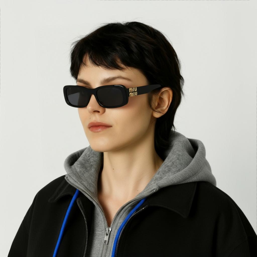 Miu Miu Square Sunglasses Women sunglasses Black SMU08Z_E1AB_F05S0_C_053