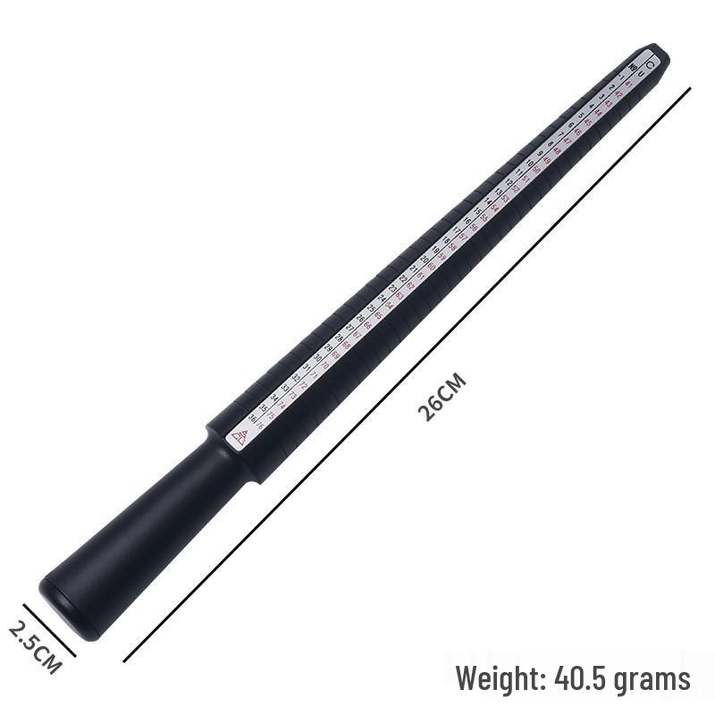 Aluminum Ring Sizer Stick: US/EU/FR Size Conversion, Finger Circumference Measuring Tool