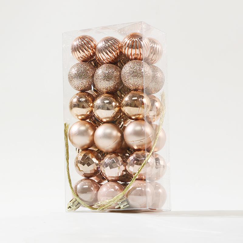 1 Box Weihnachtskugeln Christbaumschmuck Kugel Weihnachten Hängende Baumanhänger Heimpartydeko 2025 Neujahrsgeschenk Noel Navidad