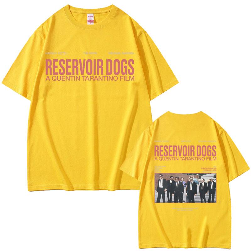 Hot Famous Director Quentin Tarantino Movie Reservoir Dogs Double Sided Print Tshirt Unisex Women Casual Vintage Oversized Tshirt