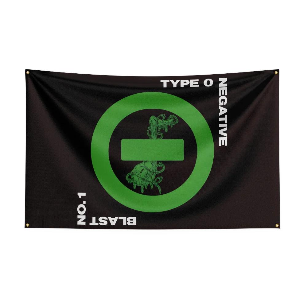 3x5 Fuß Schwere Rockband-Typ-O-Negativ Flagge Polyester Digitaldruck Banner für Schlafzimmer Wandkunst Außen Wandteppich Dekoration