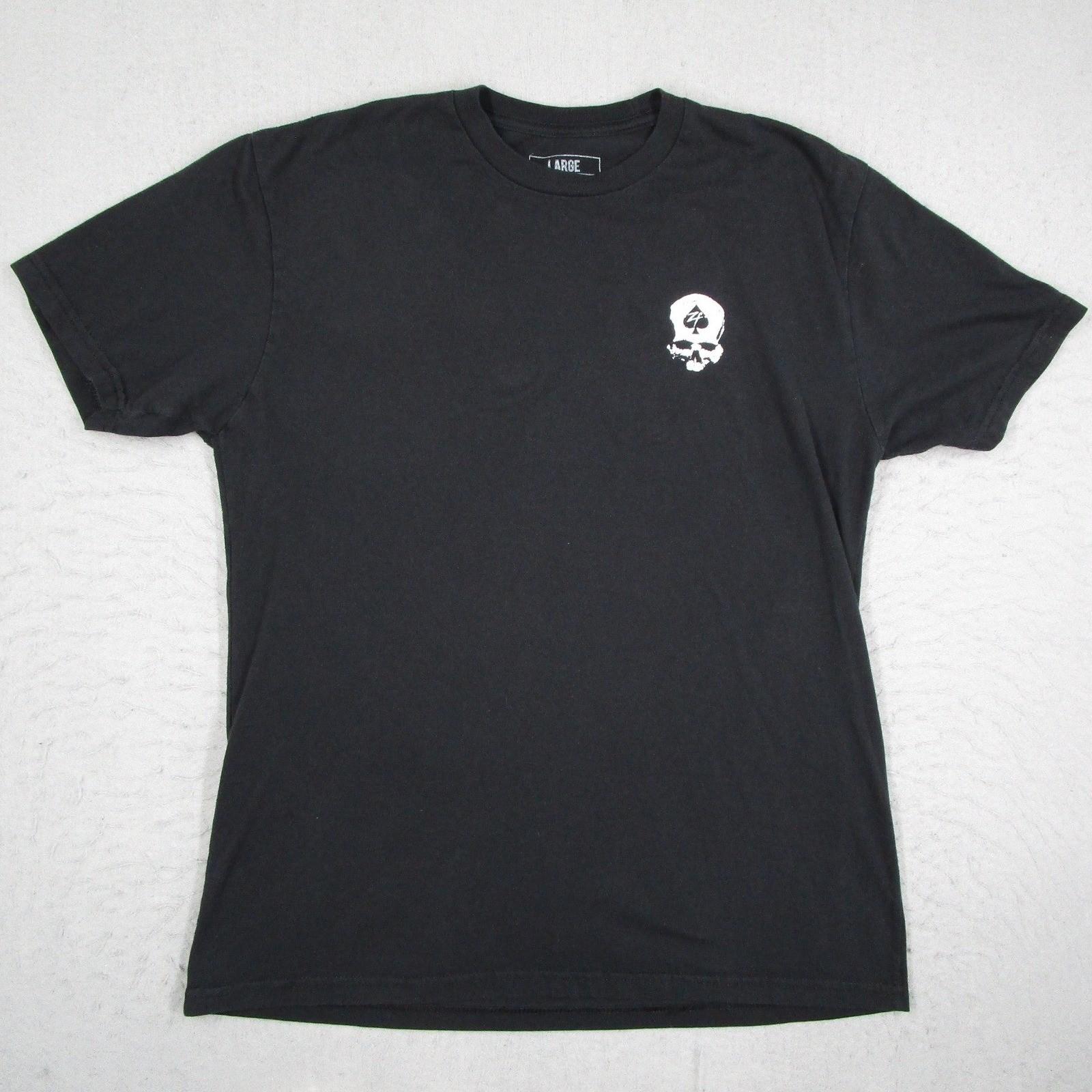 Zero Foxtrot Primal Instinct T-Shirt Mens Large Black Skull Graphic Short Sleeve S разноцветный