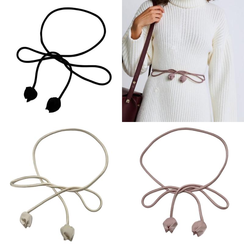 Flexible Floral Waist Tie Belt Breathable Fabric Waist Rope Creative Waist Accessory For Office Outings And Travel