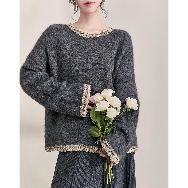 Women's Light Luxury Round Neck Knit Top