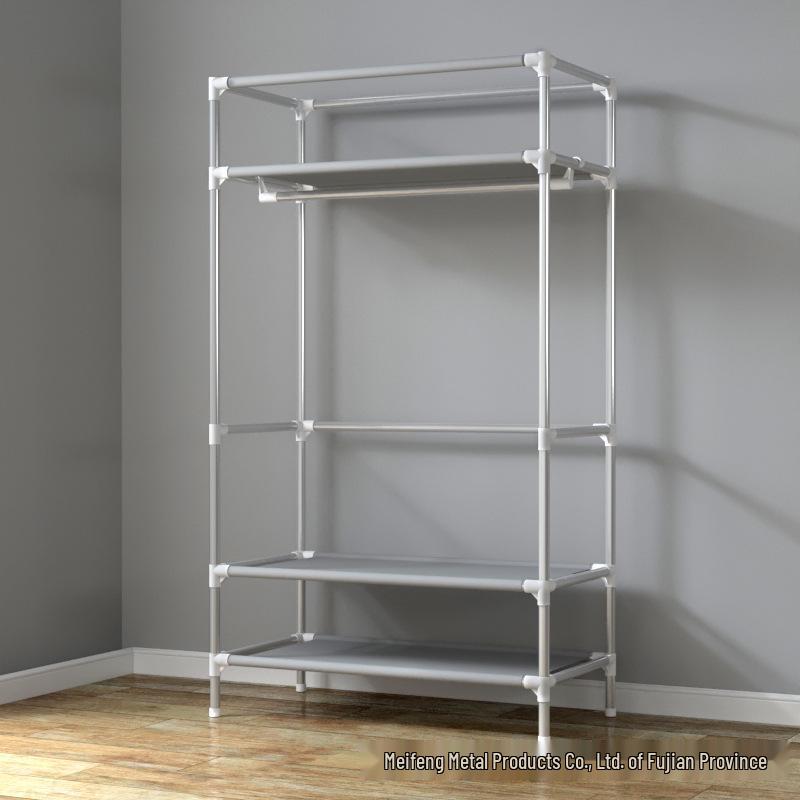 Economical Single-Person Fabric Wardrobe with 3 Storage Boxes, 90CM - Simple, Stylish Organization