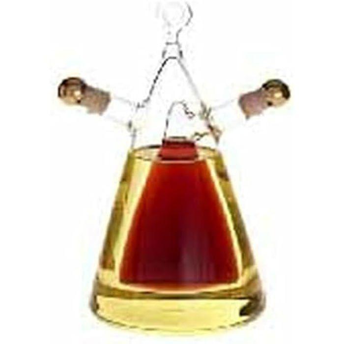 Set D'huile Et De Vinaigre - DKD Home Decor - Transparent - Liège Et Verre Borosilicate - 10,5 X 9 X 18 Cm