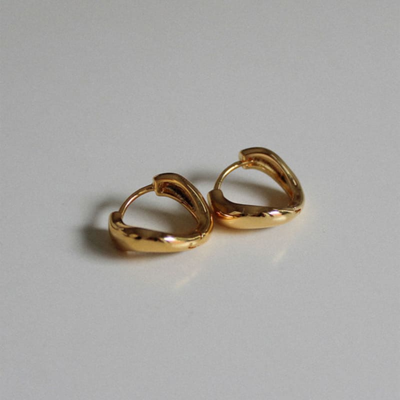 youngglow silver925 wave one touch earrings (2color)