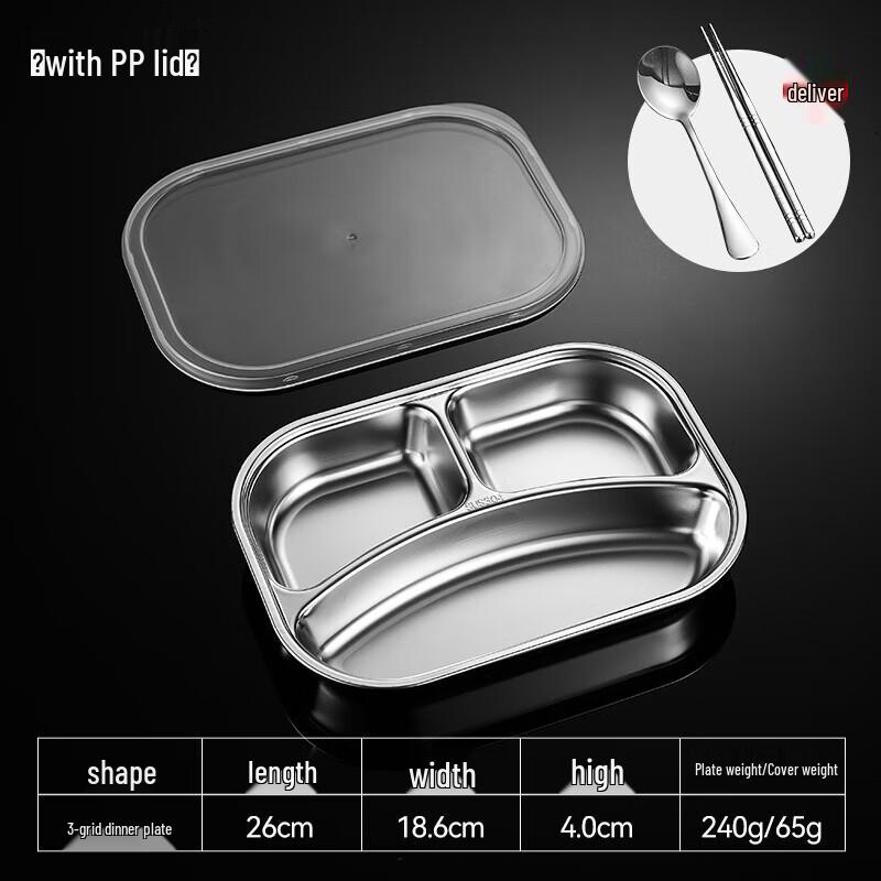 

Stainless Steel Divided Lunch Tray for Kids