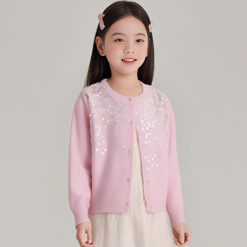 Girls' Cardigan Spring and Autumn Style Sweater