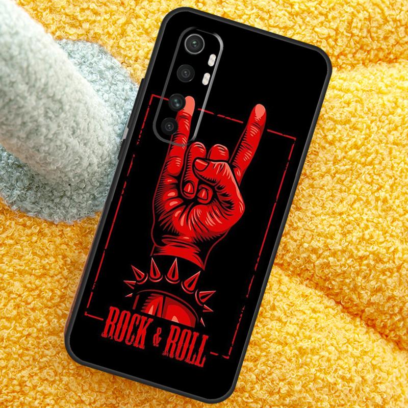 Rock and Roll Skull Case For POCO X3 X4 X5 F5 Pro M5s C40 F4 GT F3 Cover For Xiaomi 12T 11T Pro 12 13 Lite 12X