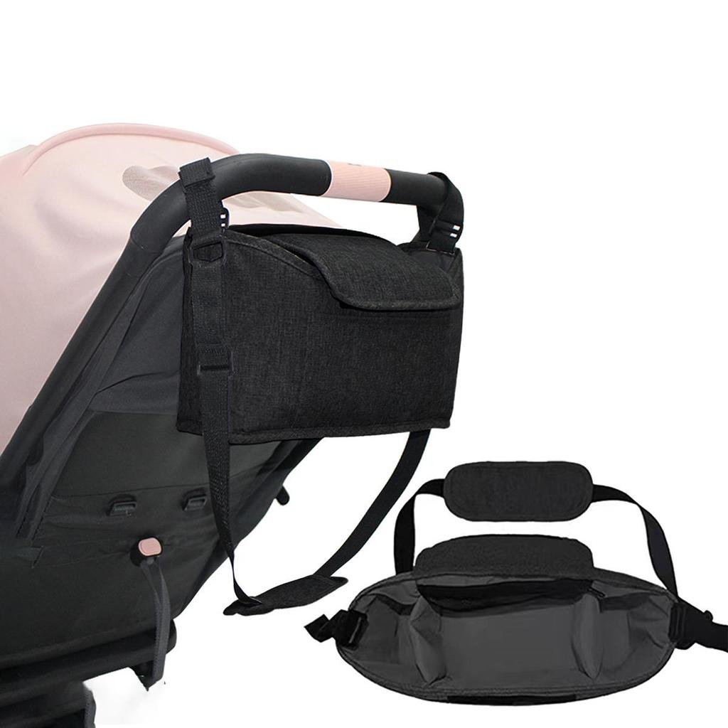 Multifunctional Baby Stroller Organizer - Large Capacity Mummy Shoulder Bag with Milk Bottle Holder