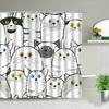 Cat Printed Shower Curtain Color Cartoon Lovely Animal Bear Polyester Fabric Hanging Curtains Bathroom Bathtub Decor with Hooks