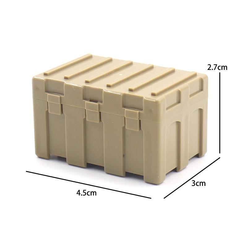 Military Caisson Chest Weapon Gun Storage Box Weapon MOC Building Blocks SWAT Soldier Figures Guns Army Bricks Toys for Children