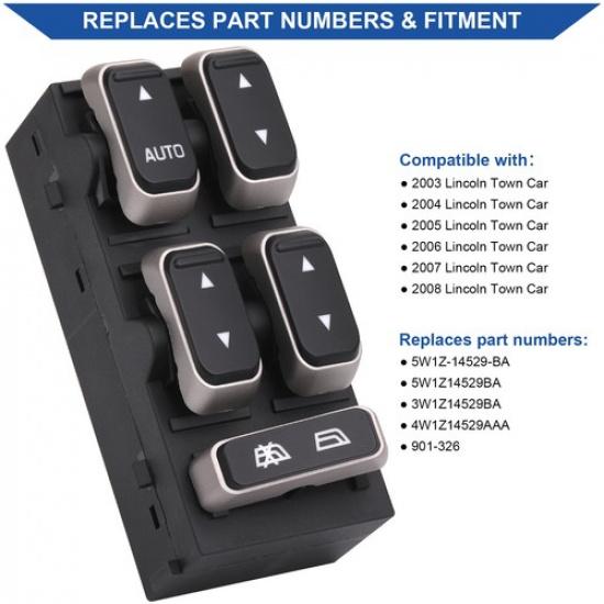 Master Window Switch Control For Lincoln Town Car 2003 2004 2005 2006 2007 2008