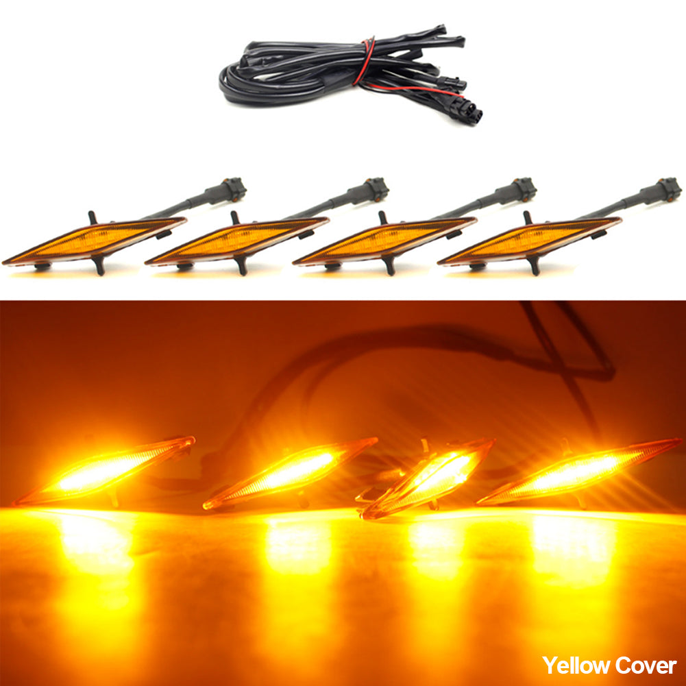 

Комплект из 4 шт., дымчатая линза, янтарно-белая, передняя решетка, комплект освещения для 2014-2019 Toyota 4Runner TRD Pro Grille, включает 12 В 24 В