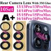 10 seturi Autocolant Lentilă Sticlă Cameră Spate pentru iPhone 16 15 Plus 14 13 12 11 Pro Max Xr Capac Lentilă Cameră Spate