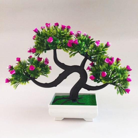 Artificial Flower Tree Plant Potted Bonsai Garden Party Desktop Furniture Decor