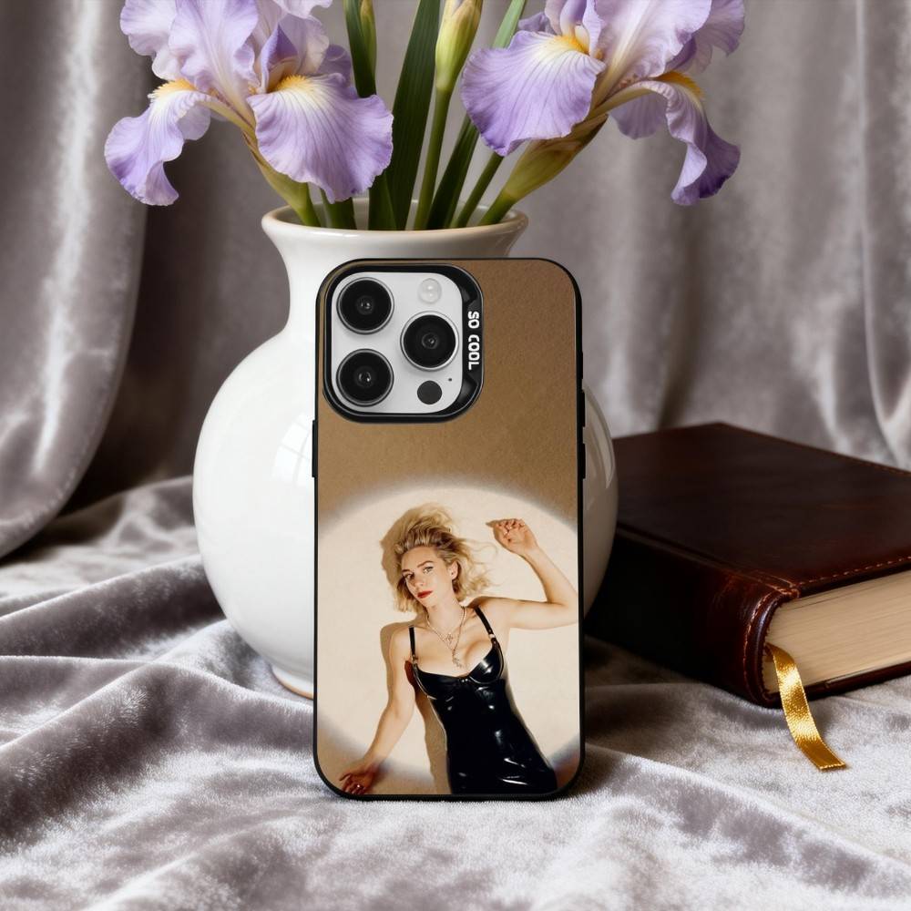 COOL V-Vanessa K-Kirby Actress Phone Case For iPhone17,16,15,14,13,12,11 Plus,Pro Max Candy Silver Plated Inside Cover