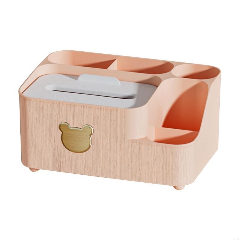 Desktop Tissue Box Compartment Organize Container Toilet Paper Decoration