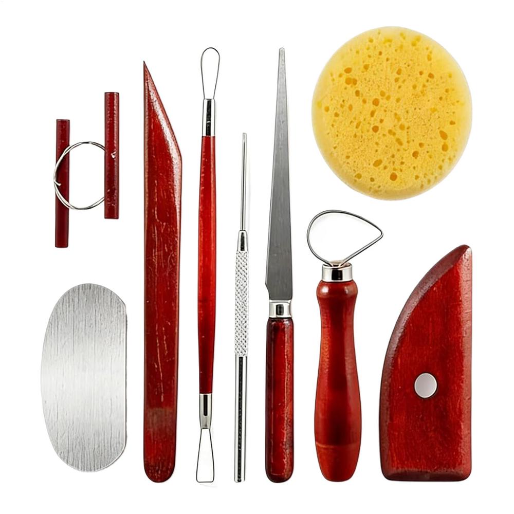 

Clay Tool 9-Piece Air Dry Carving Kit Clay Modeling Tools For Beginners Professionals Crafts Sculpture Home Decor Projects DIY