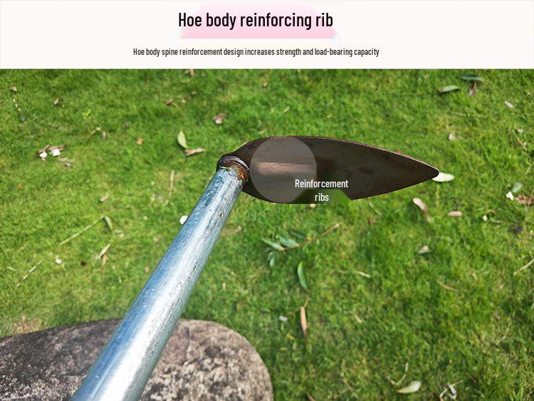 Manganese Steel Multifunctional Gardening Hoe for Weeding, Planting Vegetables & Flowers - Ideal for Outdoor, Dual-Use, Short Handle Farming Tool