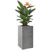 Concrete Planter On Wheels Recycling Board Grey 30X30Xh60 Cm