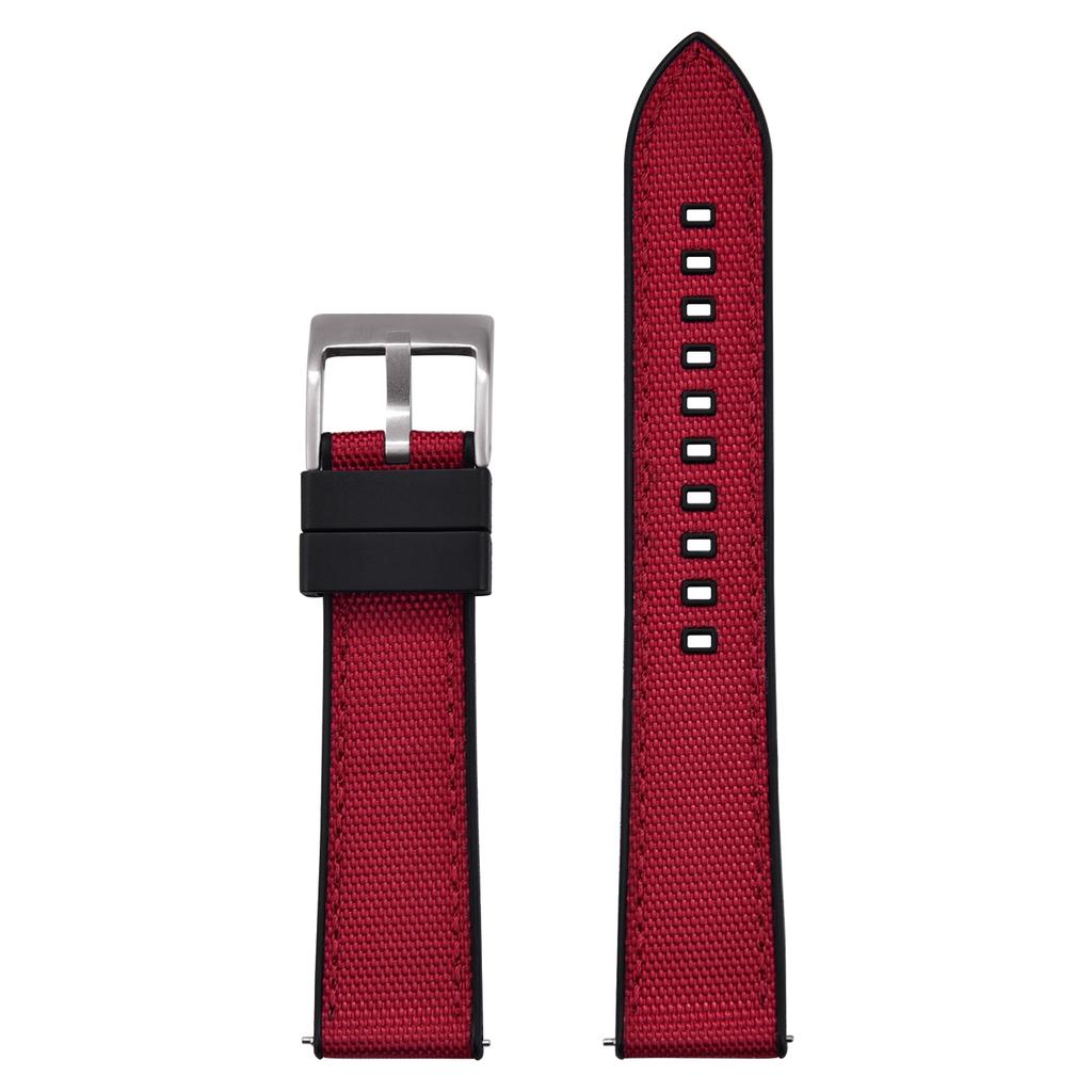 Premium Hybrydowy Nylon FKM Pasek do Zegarka 20mm 22mm Nowy Fluoro Guma FKM Nylonowe Paski do Zegarków Quick Release Dla Każdej Marki Zegarek Nurkowy