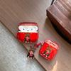 Fun Cartoon Red Plaid Monchi for AirPods 1 /pro1 Earphone Protective Case Two or Three Generations of New Models