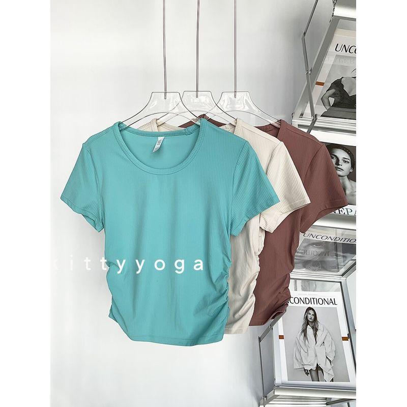 Outwear Running Training Short Sleeve High Elastic Spring/Summer Yoga Wear