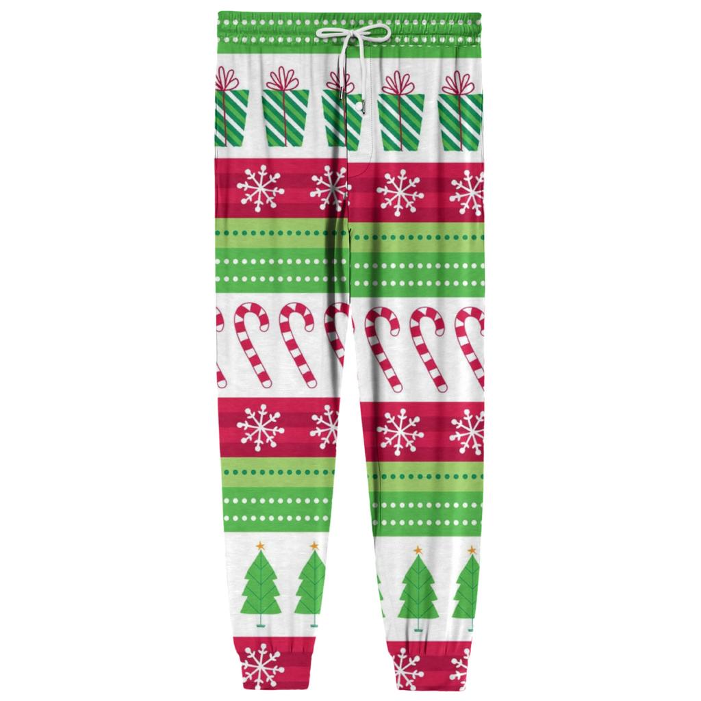 Men's Drawstring Pocket Casual Pants, Checkered Striped Printed Pocket Casual Pants, Home Sleeping Pants