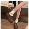 Pantoufles d'été à semelle épaisse rehaussante pour femmes, printemps automne, à porter à l'extérieur, talon haut, bout fermé, demi-pantoufles décontractées marron noir, mules, claquettes