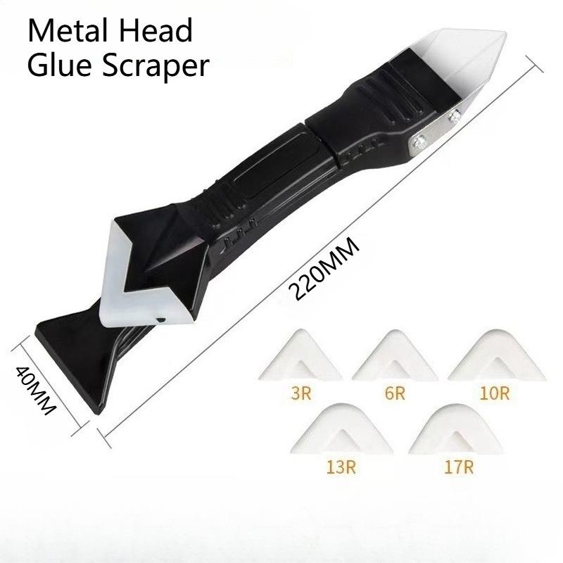 3 in 1 Silicone Caulking Tool,Glass Glue Angle Scraper, Caulk Remover and Sealant Scraper, for Bathroom and Frames Sealant Seals