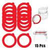 Bathroom Items Sealing Ring Seals Rings Silicone Replacement Gasket Reusable 15pcs Airtight Rubber For Jar Lids