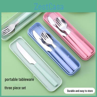 Portable Exquisite Stainless Steel Cutlery Set Spoon Fork Knife Gift Set For Outdoor Dining