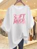 Trendy Women's Pink Round Neck Mid-Length Oversized Short Sleeve T-Shirt