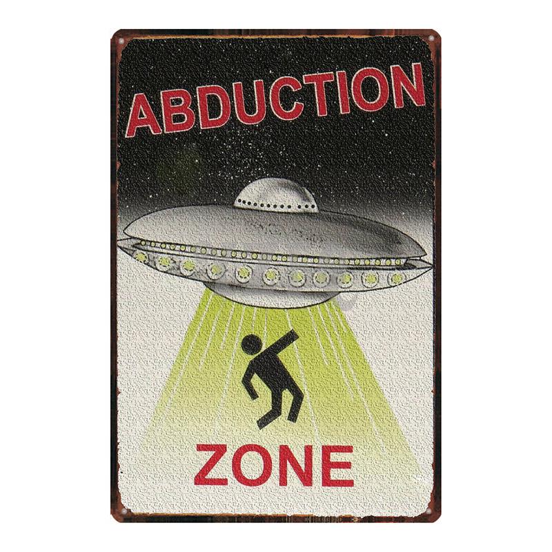 Area 51 Warninng No Trespassing  Retro Metal Sign  Wall kitchen  Home Art Vintage Decor Metal Poster 30X20CM DU-2853