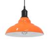 Adjustable Height Pendant Lamp E27 Orange Glossy Ø31 cm Metal