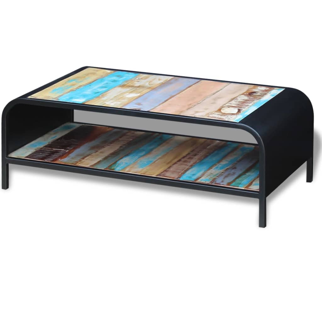 Vintage Style Solid Reclaimed Wood Coffee Table