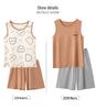 Women's Cute Backless Pajama Set with Built-in Bra & Men's Summer Homewear